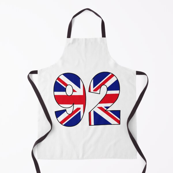 Item preview, Number 92 with UK flag on the background designed and sold by AllShirts21.