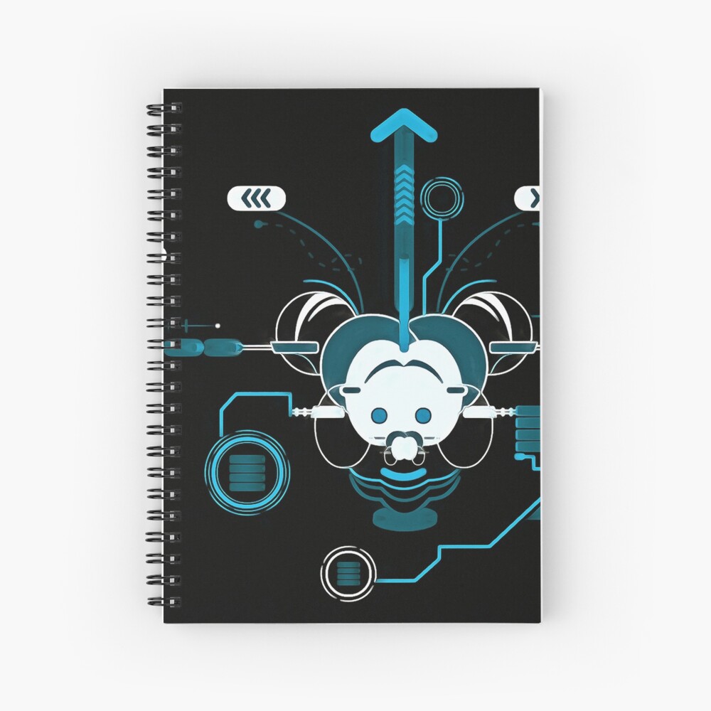 Cyber Mouse invert Spiral Notebook