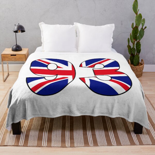 Item preview, Number 93 with UK flag on the background designed and sold by AllShirts21.