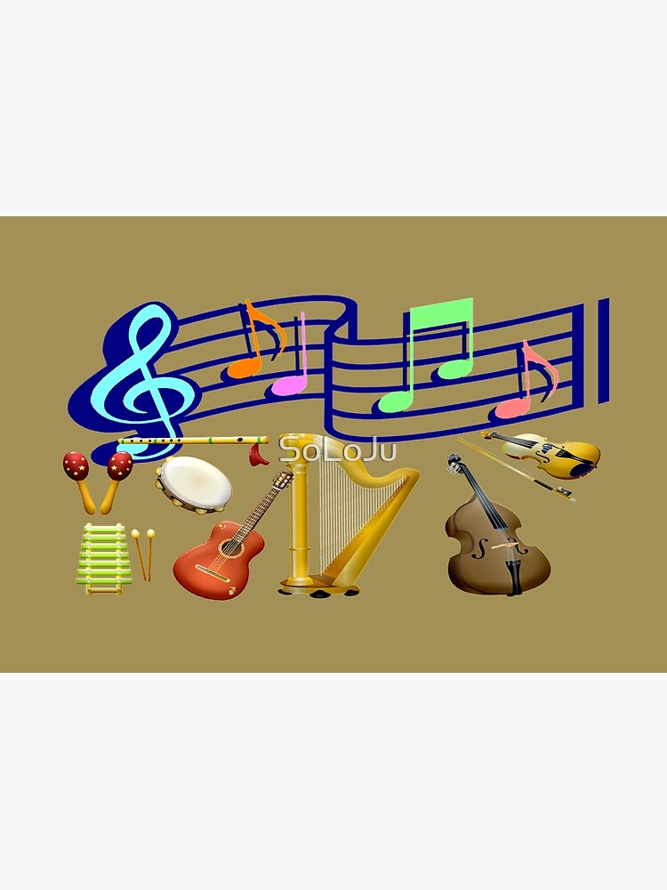 tolerancia voluntario cocina Musical instruments and staff of notes!" Jigsaw Puzzleundefined by SoLoJu |  Redbubble