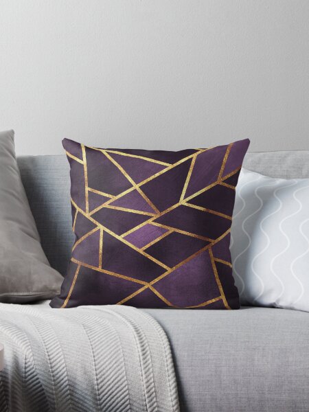 Aperçu de l'œuvre Violet Or Pierre Géométrique créée et vendue par themadesigns.