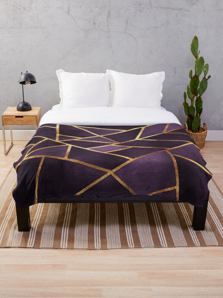Purple Gold Stone Geometric