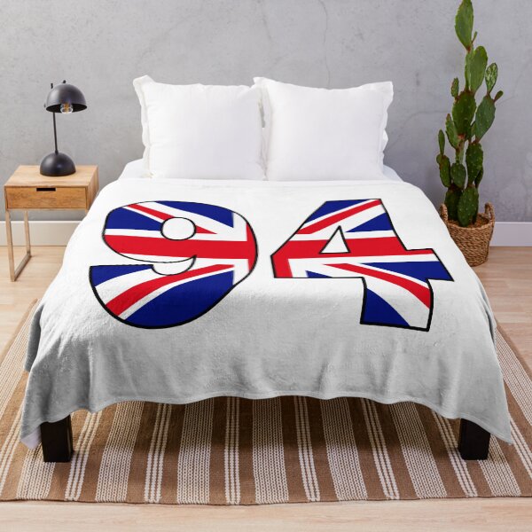 Item preview, Number 94 with UK flag on the background designed and sold by AllShirts21.