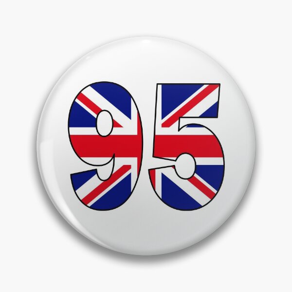 Item preview, Number 95 with UK flag on the background designed and sold by AllShirts21.