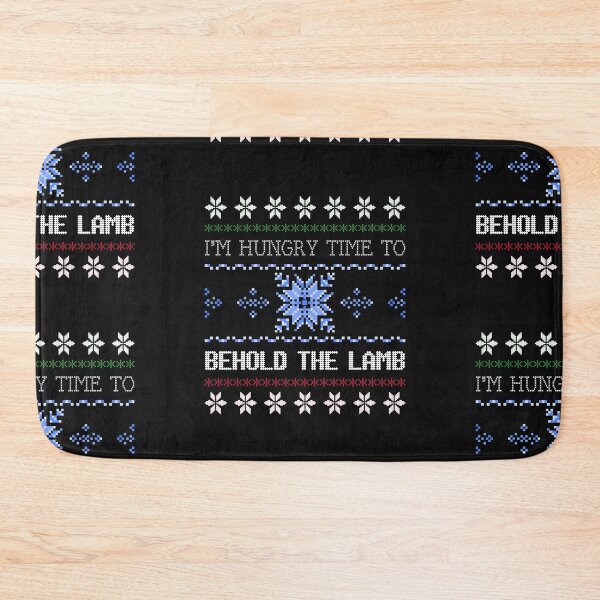 Item preview, Behold The Lamb Fun Thanks Giving Meal Christmas Lunch Snow Flake Christmas Sweater Design Artwork designed and sold by CreatedbyJR.