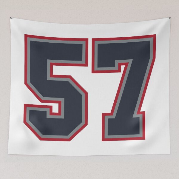 Item preview, 57 Navy Grey Red Sports Number Fifty-Seven designed and sold by HelloFromAja.