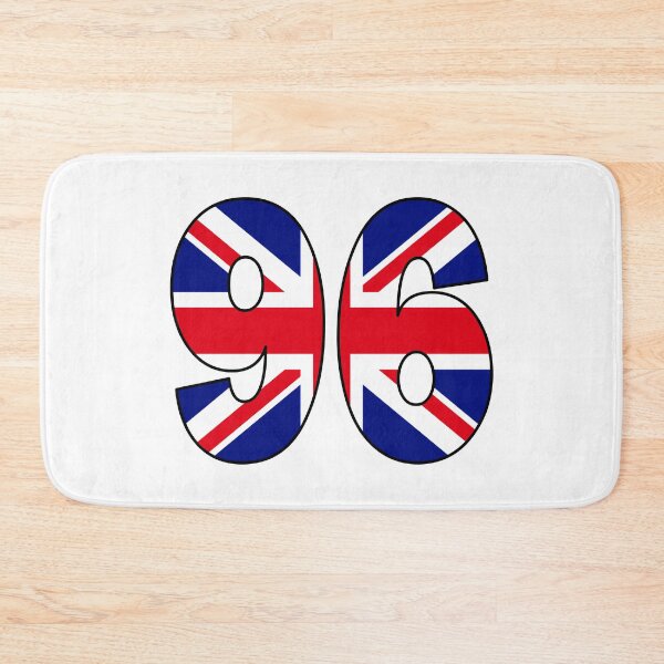 Item preview, Number 96 with UK flag on the background designed and sold by AllShirts21.