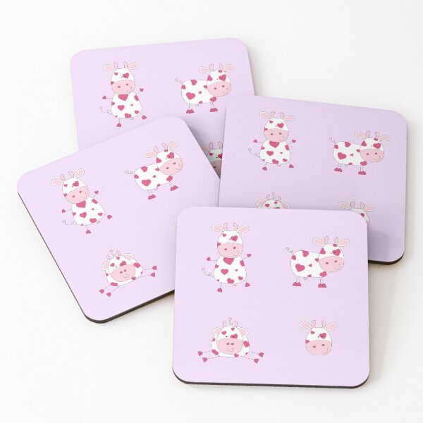 Item preview, Cute Pink Strawberry With Hearts Cow designed and sold by GasparArts.