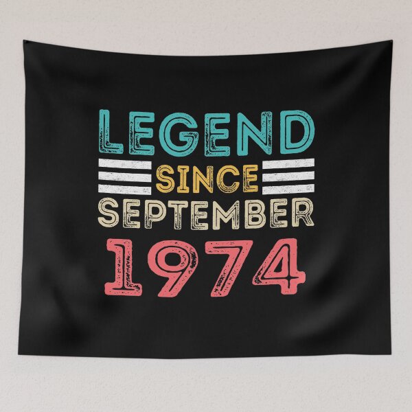 Item preview, Retro Vintage 46th Birthday Legend Since September 1974 designed and sold by meedTee.