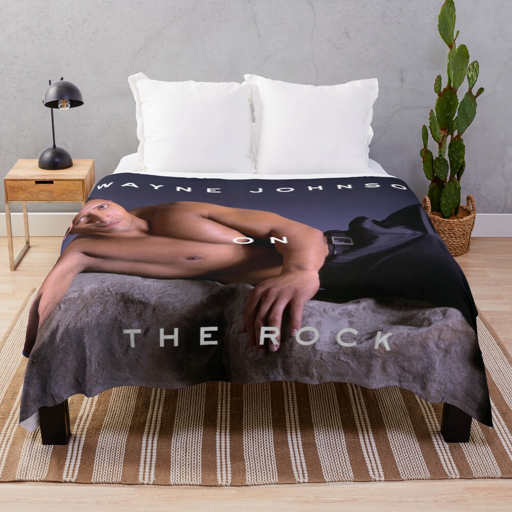 Dwayne Johnson on The Rock Throw Blanket