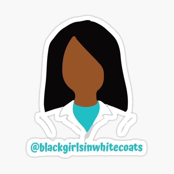 Black Girl in White Coat -- Logo Sticker