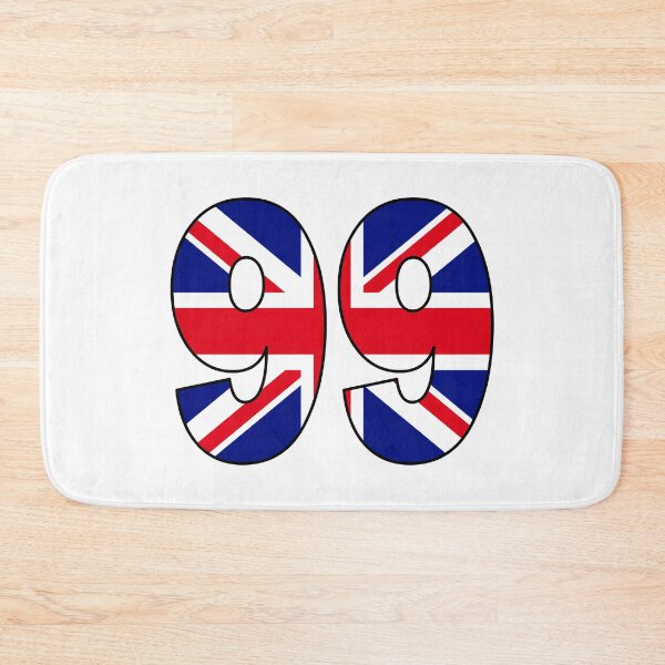 Item preview, Number 99 with UK flag on the background designed and sold by AllShirts21.