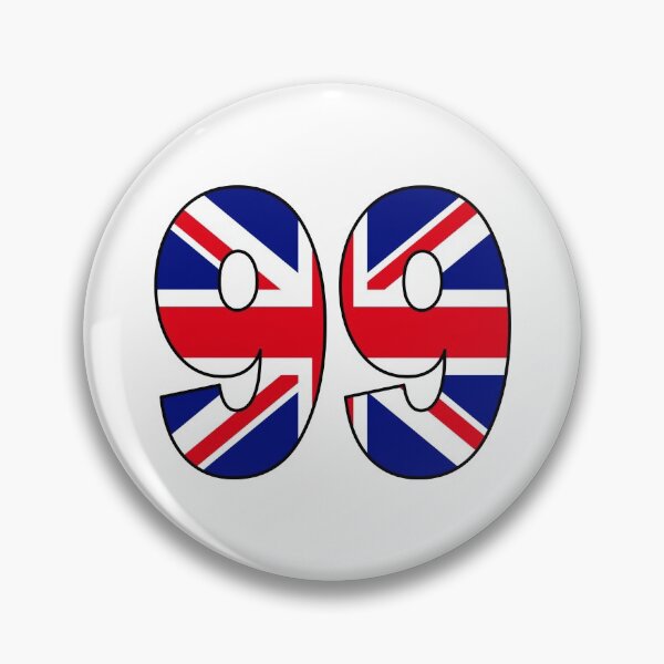 Item preview, Number 99 with UK flag on the background designed and sold by AllShirts21.