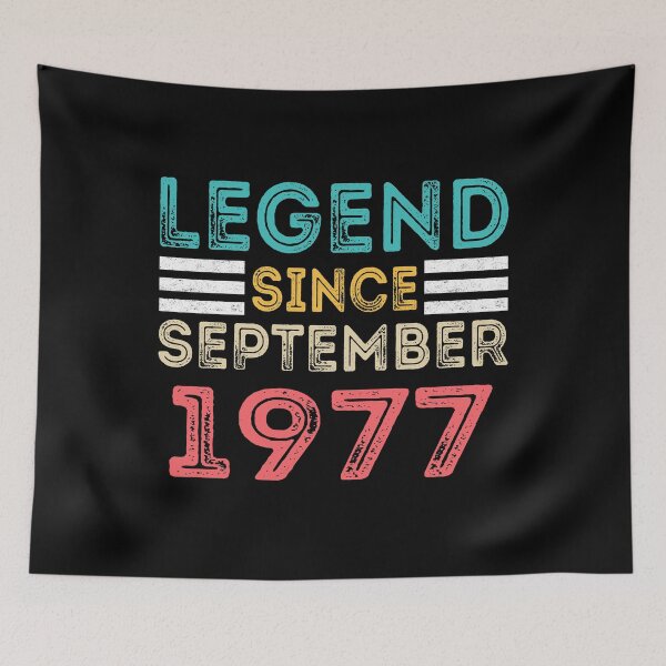 Item preview, Retro Vintage 43rd Birthday Legend Since September 1977 designed and sold by meedTee.