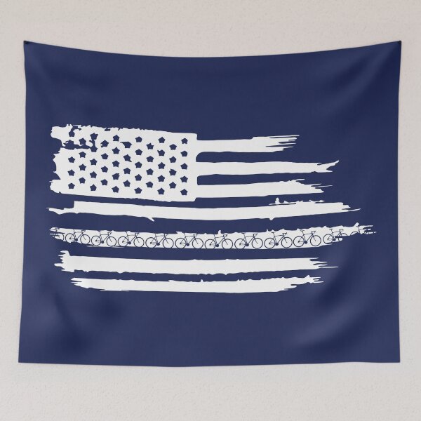 Artikelvorschau, Radfahren mit US-Flagge entworfen und verkauft von Esskay Designs.