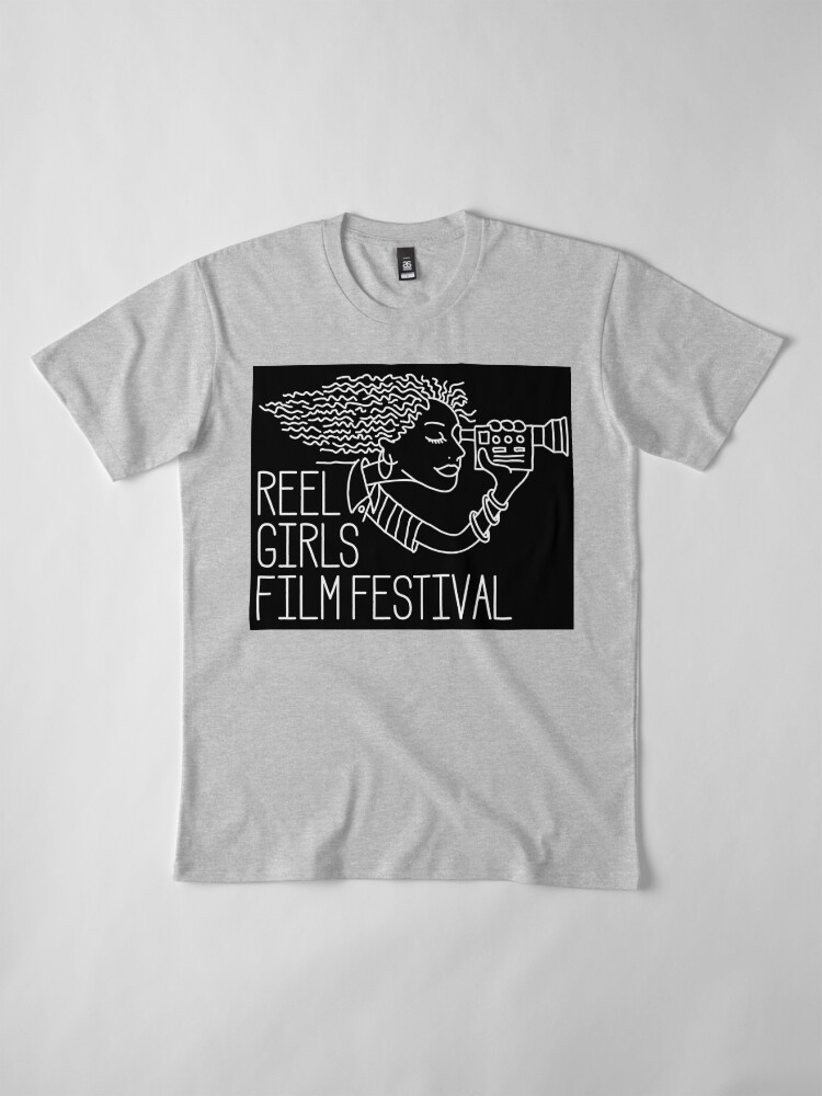 Alternate view of Reel Girls Logo on Black Premium T-Shirt