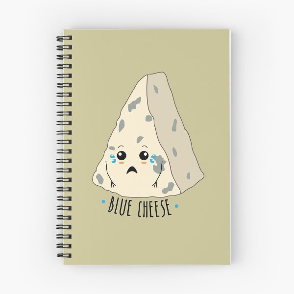 Item preview, Sad Blue Cheese Funny Food Pun designed and sold by HotHibiscus.