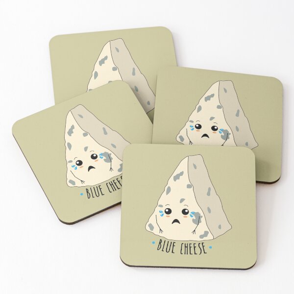 Item preview, Sad Blue Cheese Funny Food Pun designed and sold by HotHibiscus.