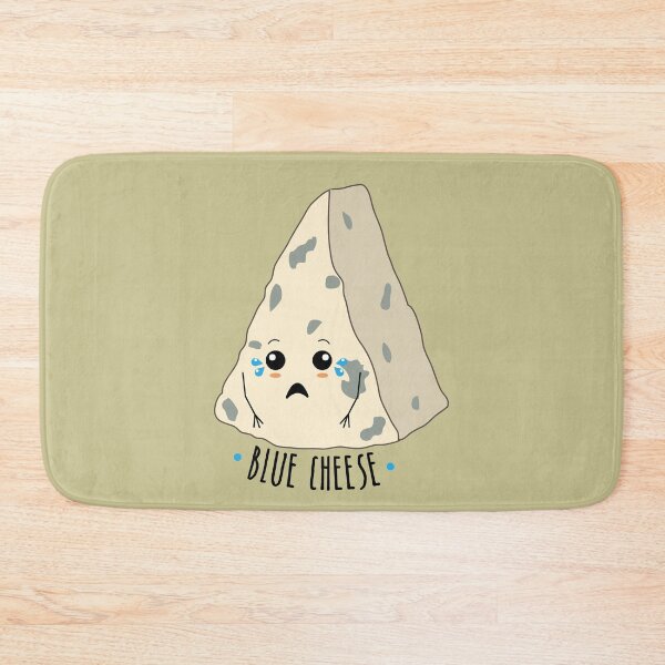 Item preview, Sad Blue Cheese Funny Food Pun designed and sold by HotHibiscus.