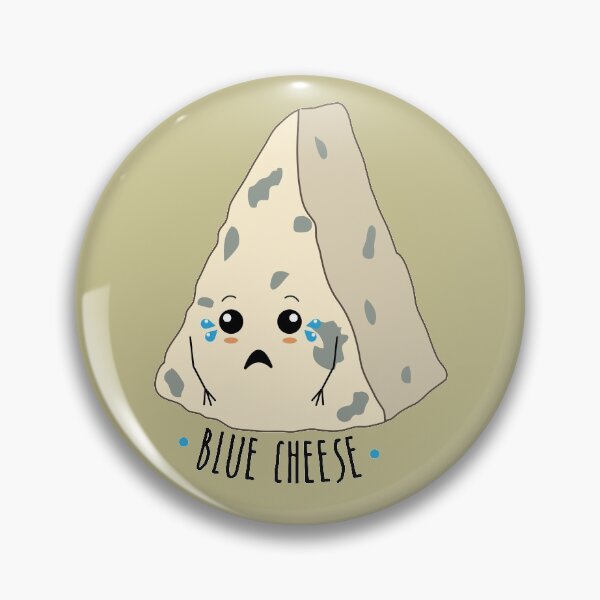 Item preview, Sad Blue Cheese Funny Food Pun designed and sold by HotHibiscus.