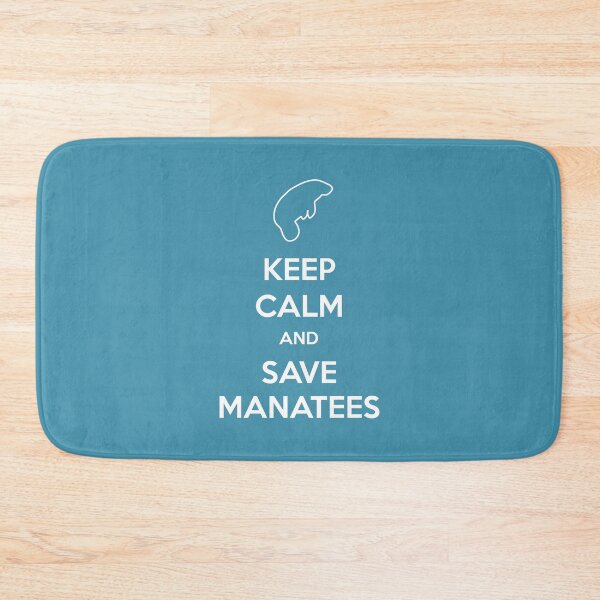 Item preview, Keep Calm and Carry On... and Save Manatees! designed and sold by RocketPunchSC.