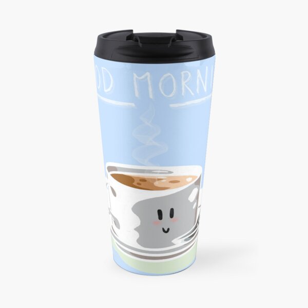 Good Morning! (Columbia Blue) Travel Mug