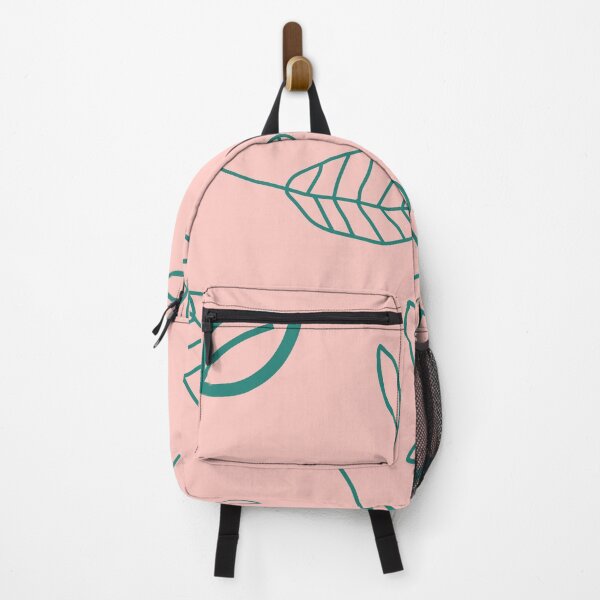 Item preview, Pink and green leaf pattern designed and sold by bekindclothing-.