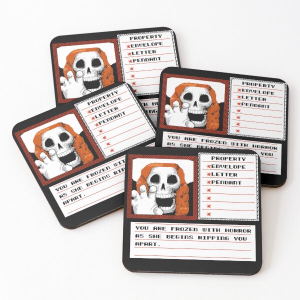 Item preview,  uninvited Classic Retro Vintage Gaming Reaper Adventure Game Over Screen designed and sold by RKSDesigns.