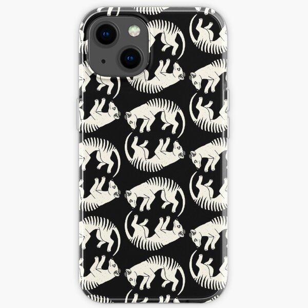 Thylacine Lovers - Woodcut 4 iPhone Soft Case