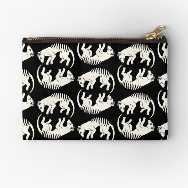 Thylacine Lovers - Woodcut 4 Zipper Pouch