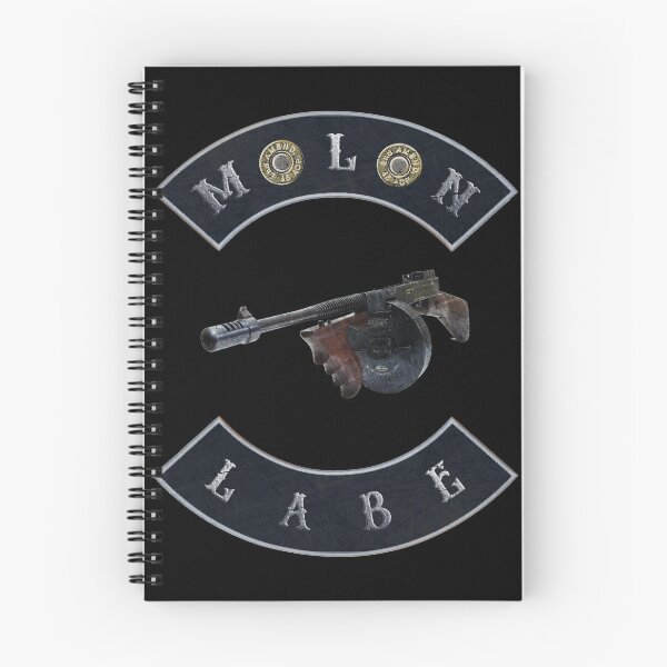 Item preview, Tommy Gun Molon Labe double 45 ACP black background designed and sold by MadBadDangerous.
