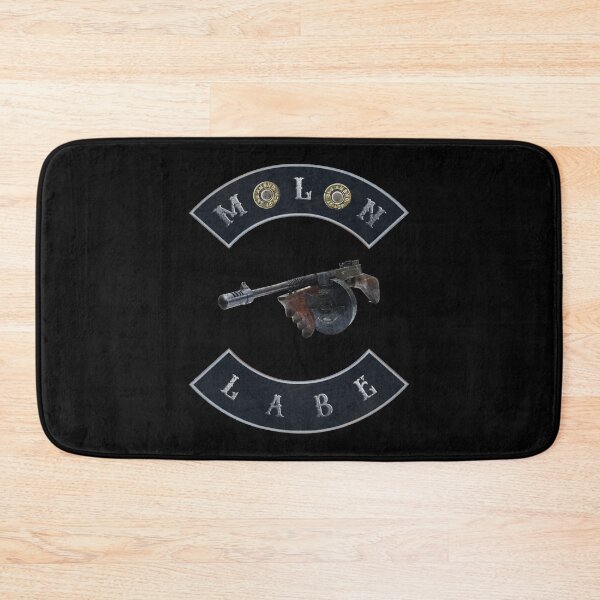 Item preview, Tommy Gun Molon Labe double 45 ACP black background designed and sold by MadBadDangerous.