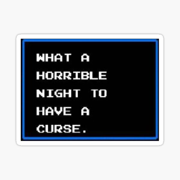 Vista previa del artículo con la obra «Qué noche tan horrible para tener una maldición Classic Retro Vintage Gaming Adventure», diseñado y vendido por RKSDesigns.