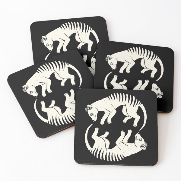 Item preview, Thylacine Lovers - Woodcut 4 designed and sold by Veymoth.