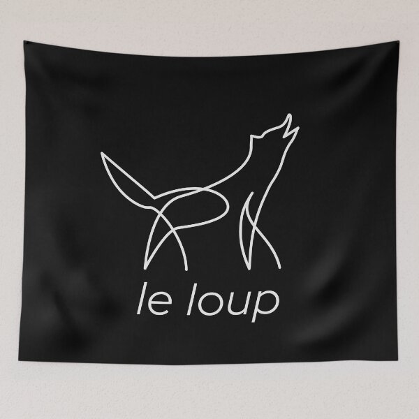 Item preview, le loup - el lobo, garabato de una línea designed and sold by Art by s2ray.