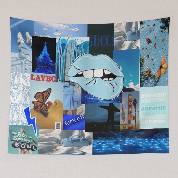 Item preview, blue collage vsco pinterest designed and sold by giannas22.