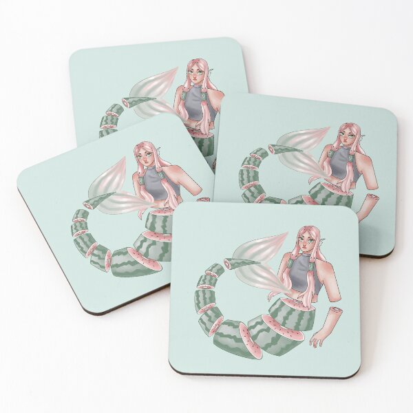 Item preview, Watermelon mermaid designed and sold by MioMio Doodles.