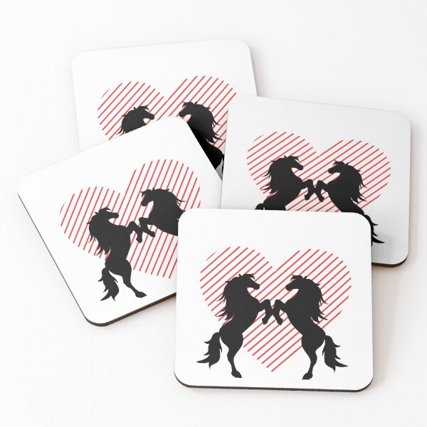 Item preview, Horses love heart animal designed and sold by Imutobi.
