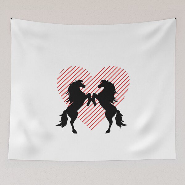 Item preview, Horses love heart animal designed and sold by Imutobi.