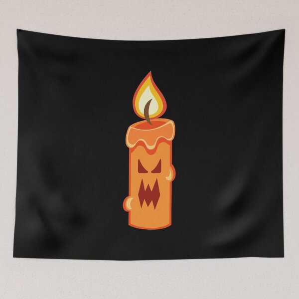 Item preview,  Halloween spooky Monster candle. Orange candle cartoon character. designed and sold by TashaVector.
