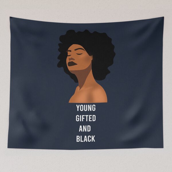 Item preview, Blue Portrait of young gifted and black design designed and sold by anins-azuree.