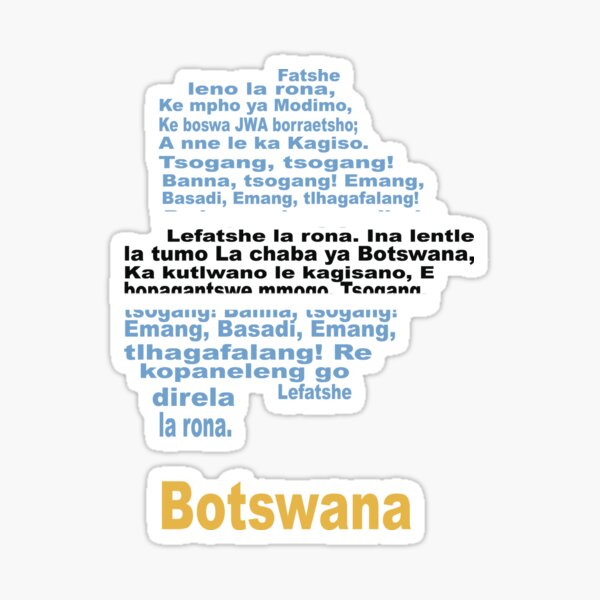 Vista previa del artículo con la obra «(Himno + mapa + bandera =) Botswana», diseñado y vendido por JR78.