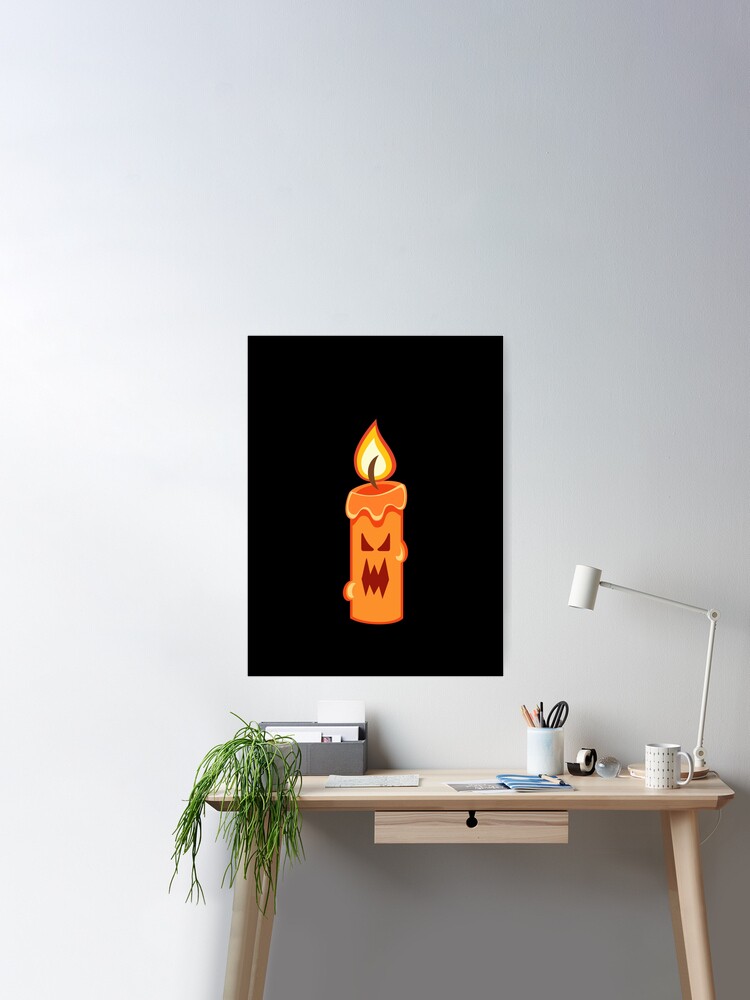 Grumpy Face Wax Candle Burning on a Dark Background. Stock Illustration -  Illustration of halloween, grumpy: 160830409
