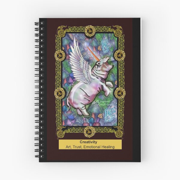 Item preview, White Rainbow Mushroom Sparkle Hippo Hippopotamus Unicorn horn wings winged  Fantasy Magic Pegacorn designed and sold by Stephanie Small.