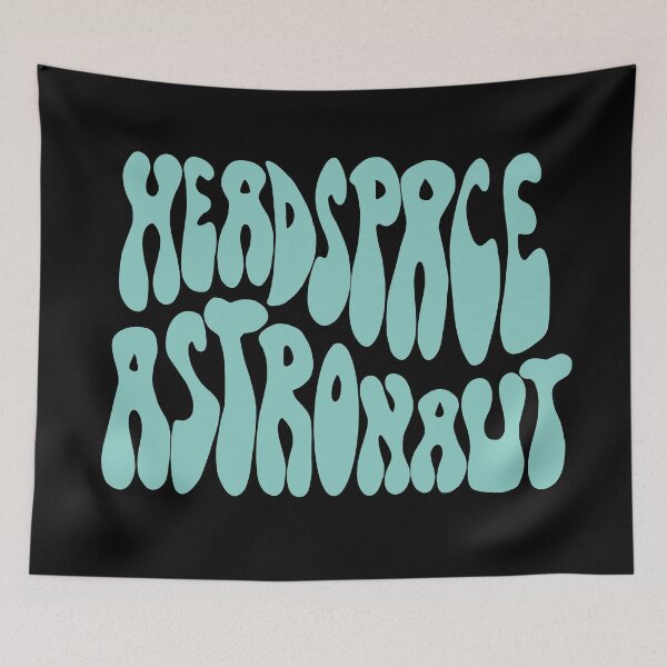 Item preview, Headspace Astronaut Turquoise 70s Lettering designed and sold by WPahat.