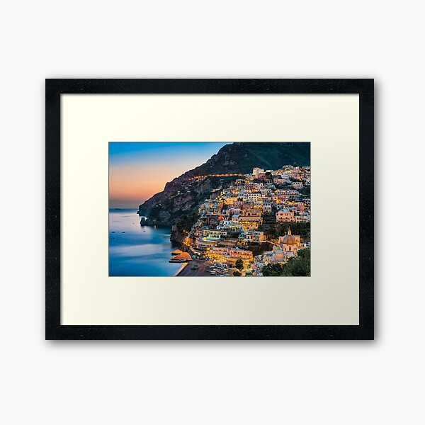 Positano Sunset Framed Art Print
