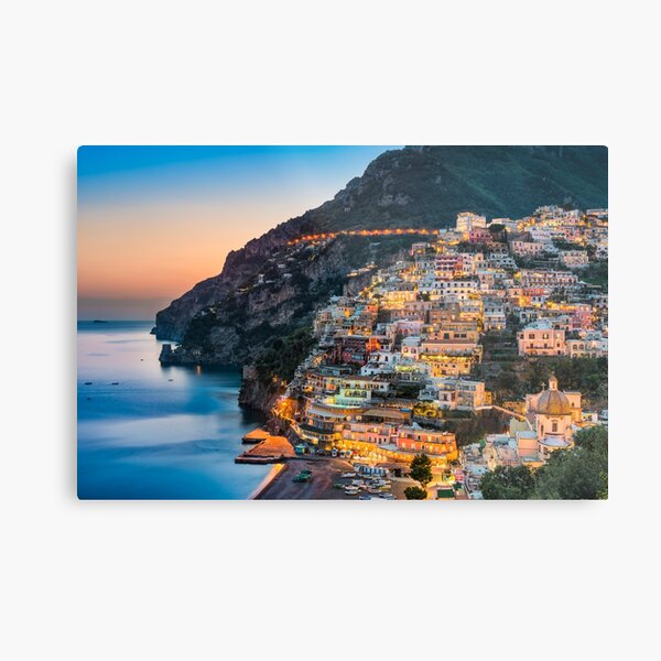 Positano Sunset Metal Print