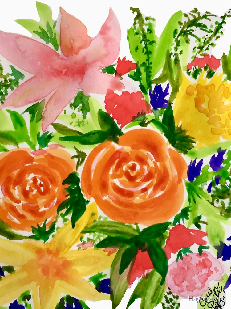 Patti’s Flowers by HappigalArt