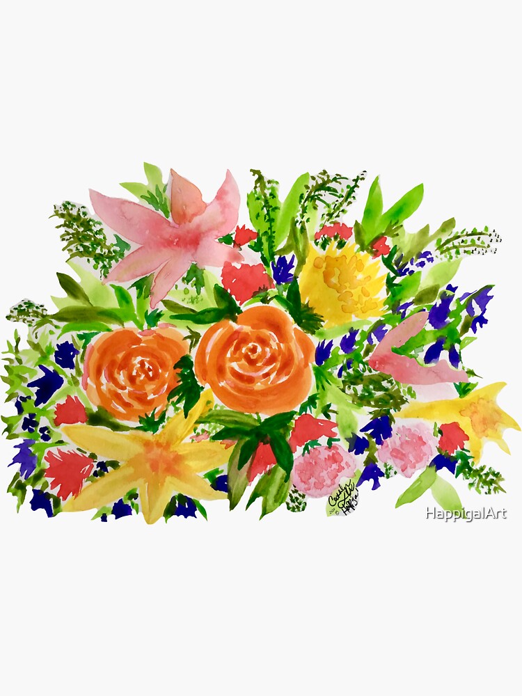 Patti’s Flowers by HappigalArt