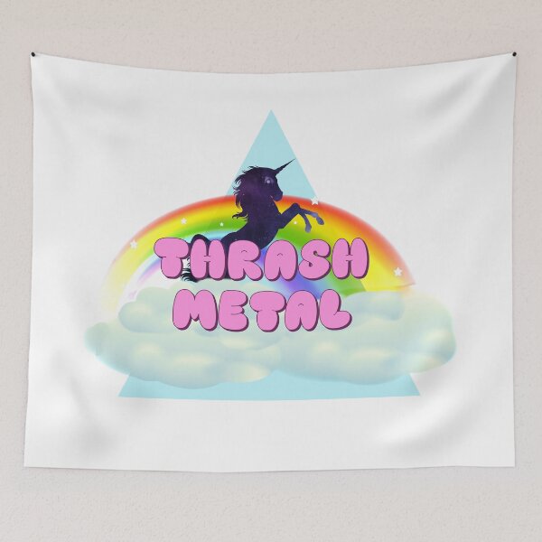 Item preview, THRASH METAL UNICORN RAINBOW designed and sold by sherwinc.
